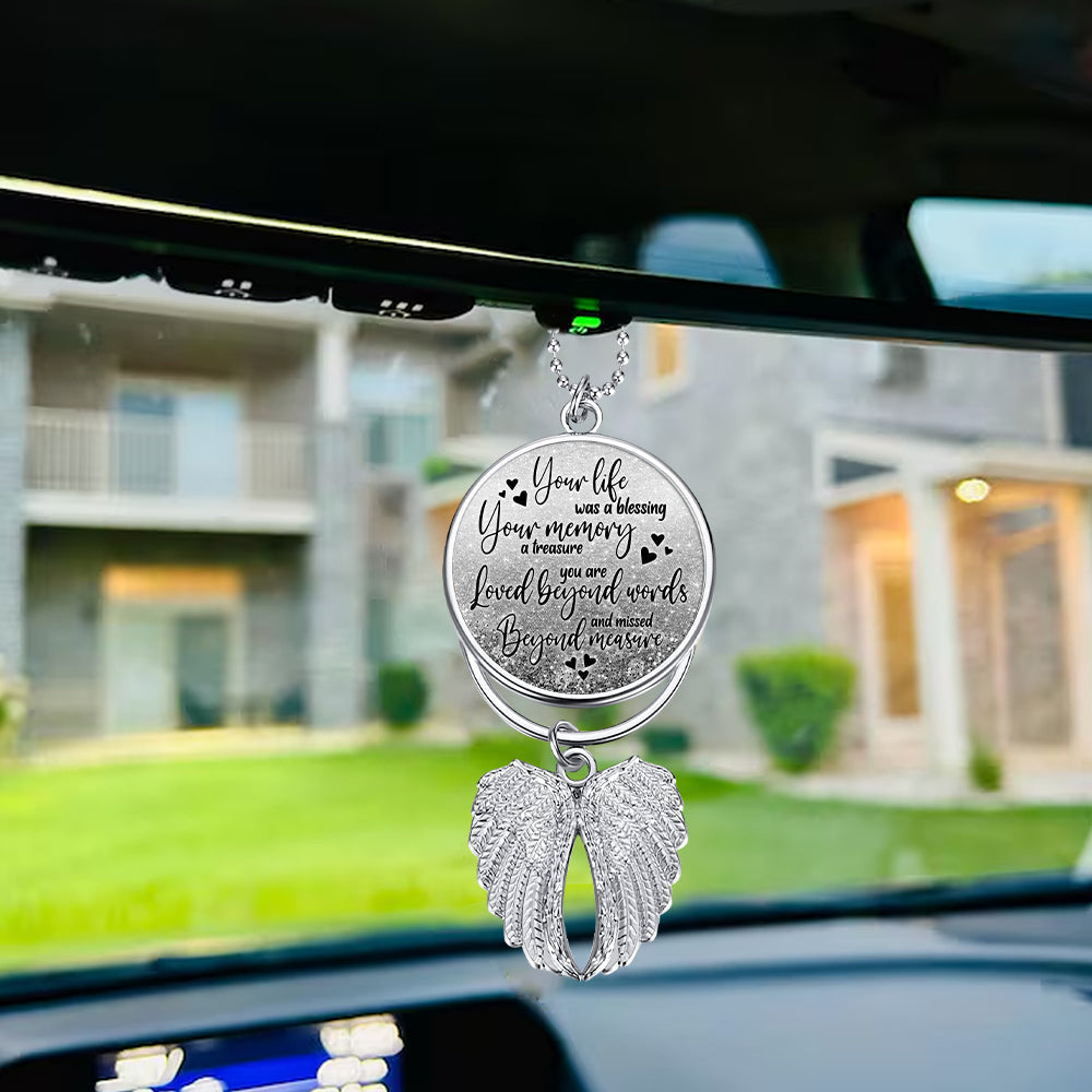 Dein Leben war ein Segen – Personalisierter Gedenkflügel-Anhänger