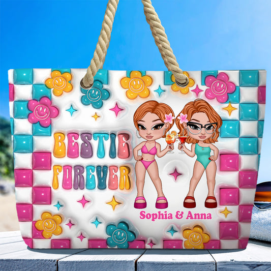 Für immer beste Freundin - Personalisierte Strandtasche für beste Freundinnen