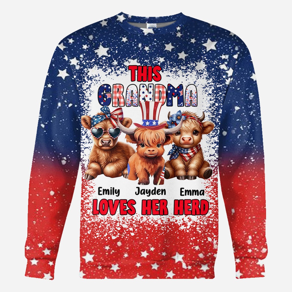 Diese Oma liebt ihre Herde – personalisiertes Oma-Shirt