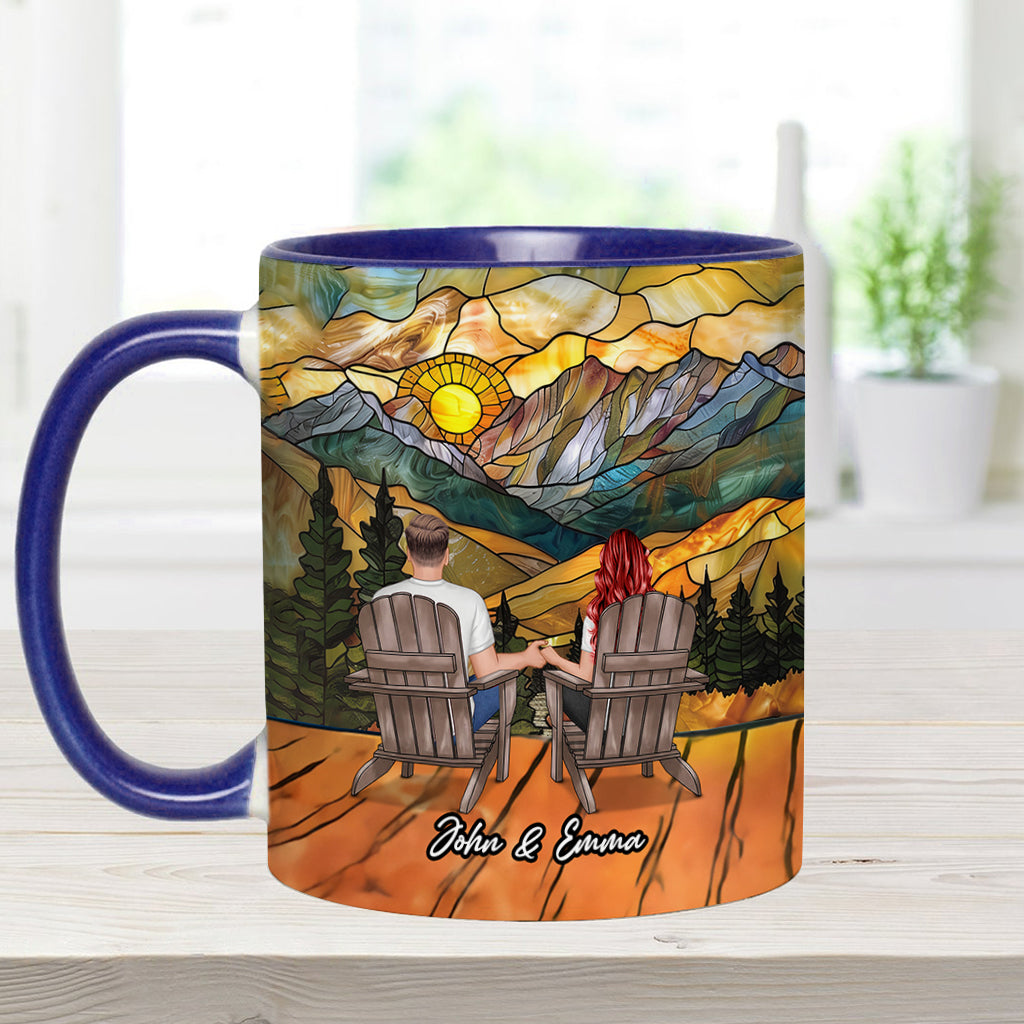 „Du und ich, wir schaffen das“ – personalisierte Tasse für Paare