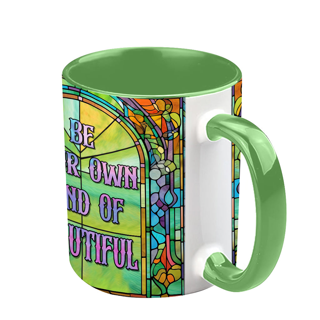 Sei auf deine eigene Art schön – Geburtsmonatsblume – personalisierte Tasse