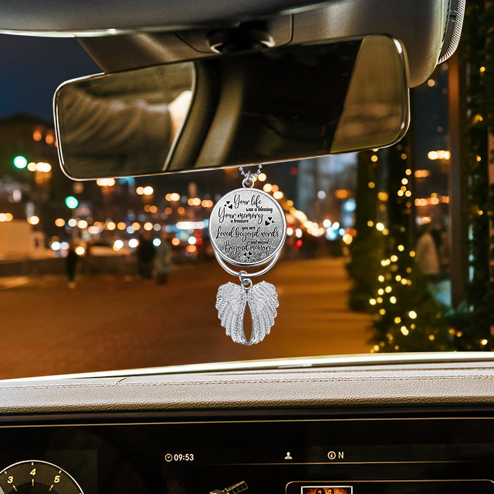 Dein Leben war ein Segen – Personalisierter Gedenkflügel-Anhänger