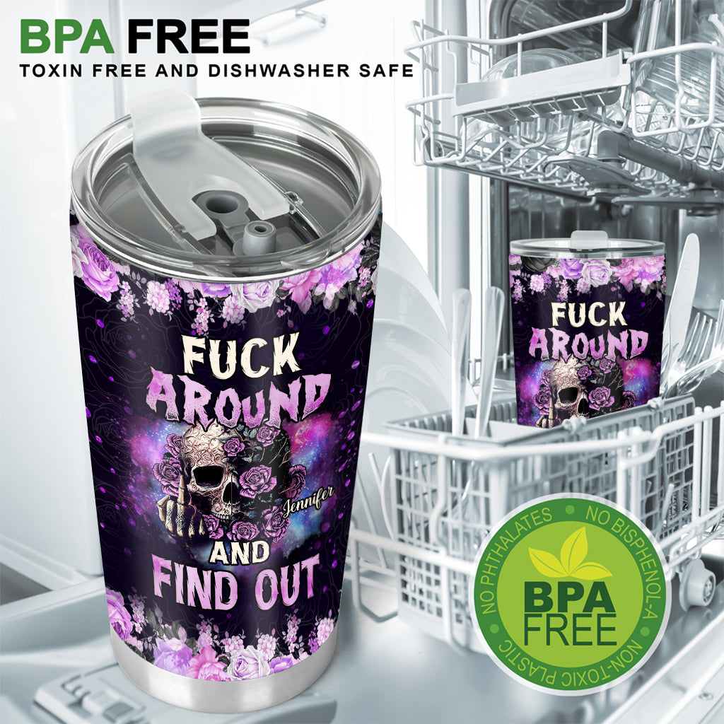 Probier's aus und finde es heraus – personalisierter Totenkopf-Trinkbecher