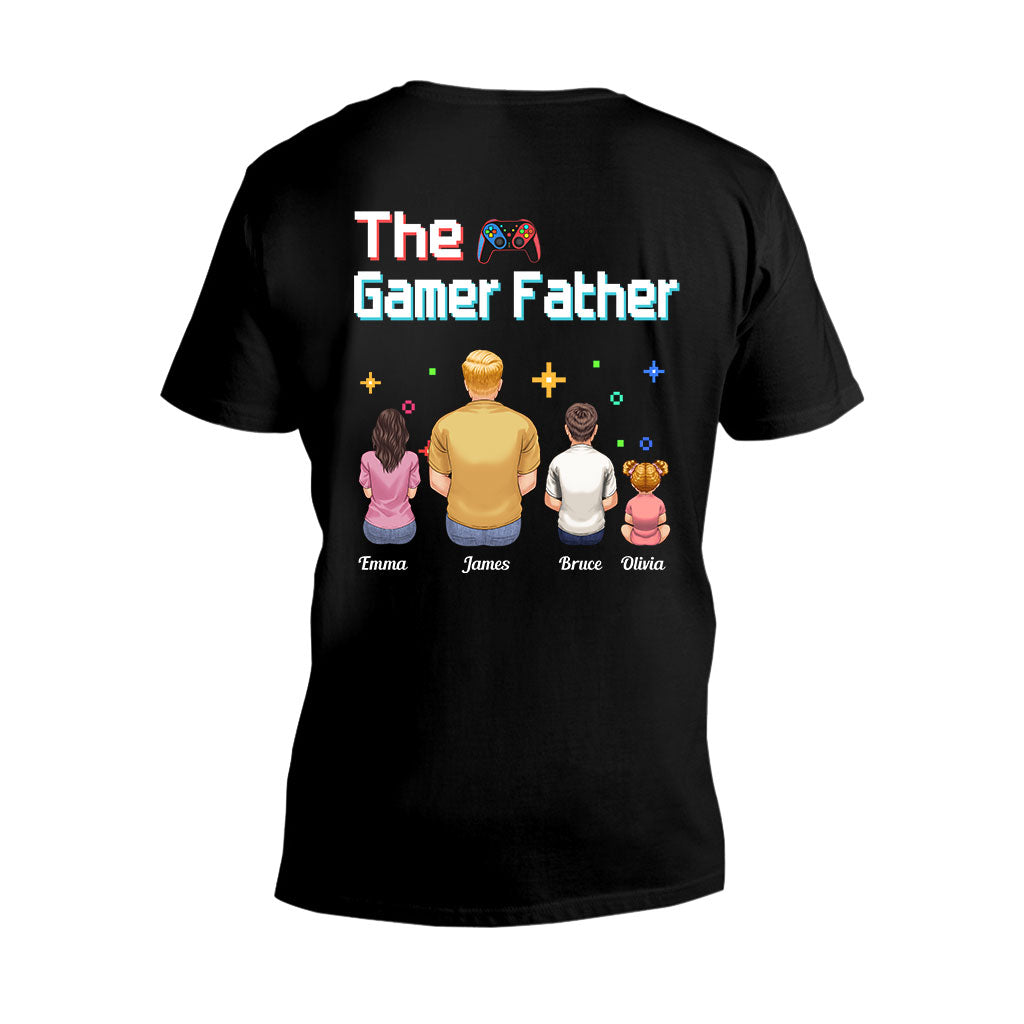 Der Gamer-Papa – Gaming-Vater für jeden Titel – Personalisiertes Videospiel-T-Shirt und Hoodie
