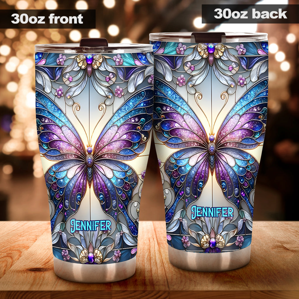 Wunderschöne Schmetterlinge – personalisierter Schmetterlingsbecher