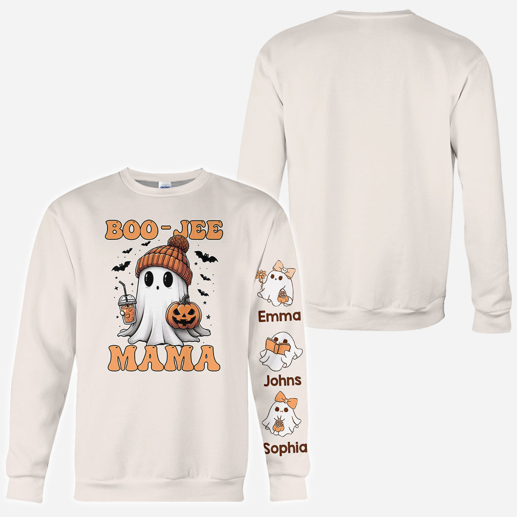 Halloween Boo Jee Mama - Personalisiertes Mutter-Shirt