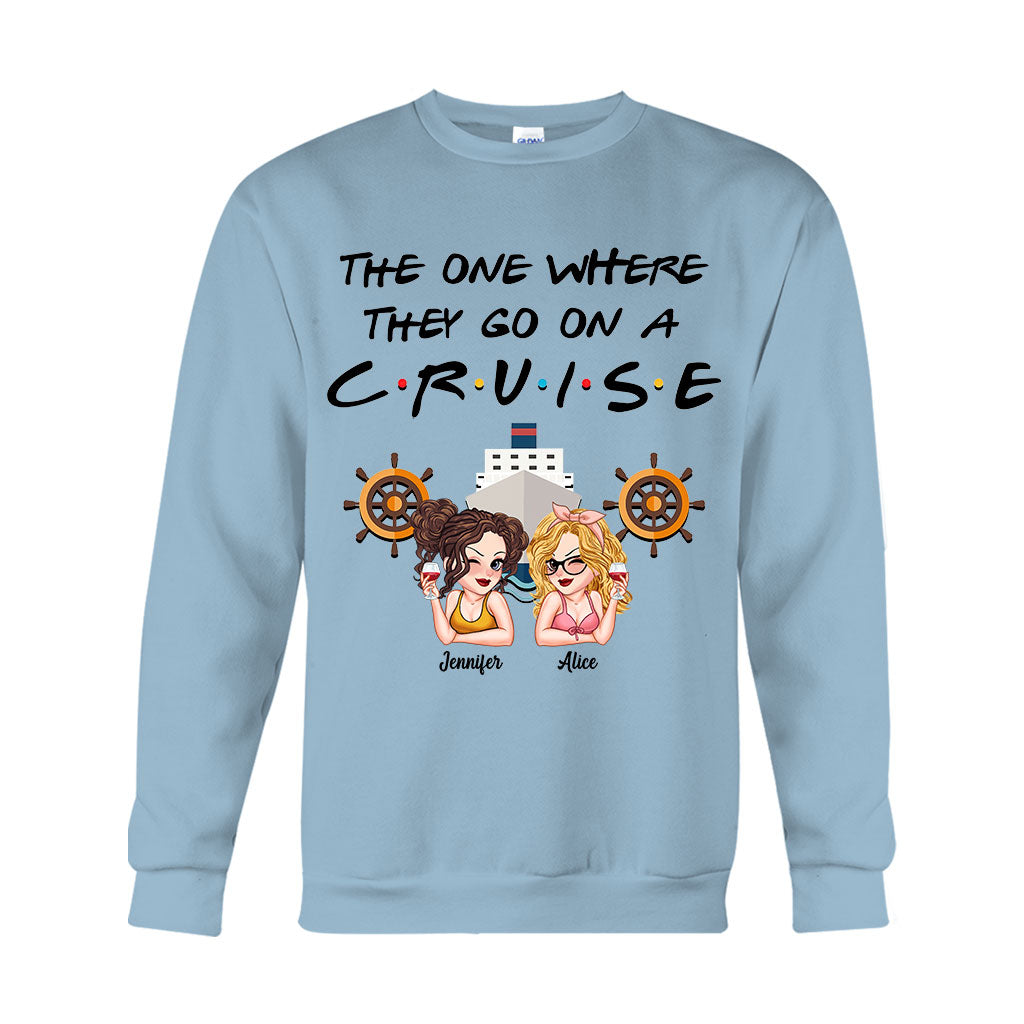 The One Where They Go On A Cruise - Personalized Cruising T-shirt And Hoodie