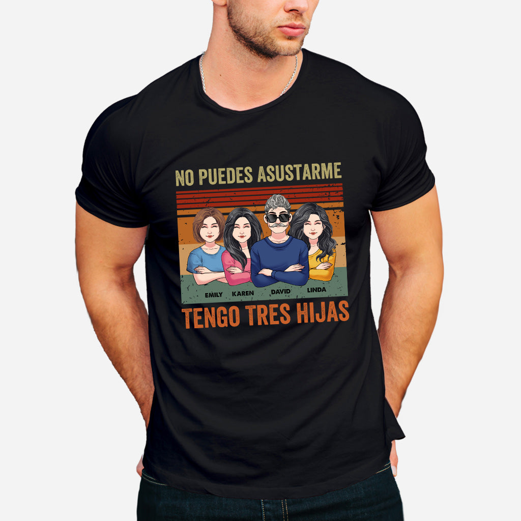No Puedes Asustarme - Personalisiertes Vater-T-Shirt und Hoodie