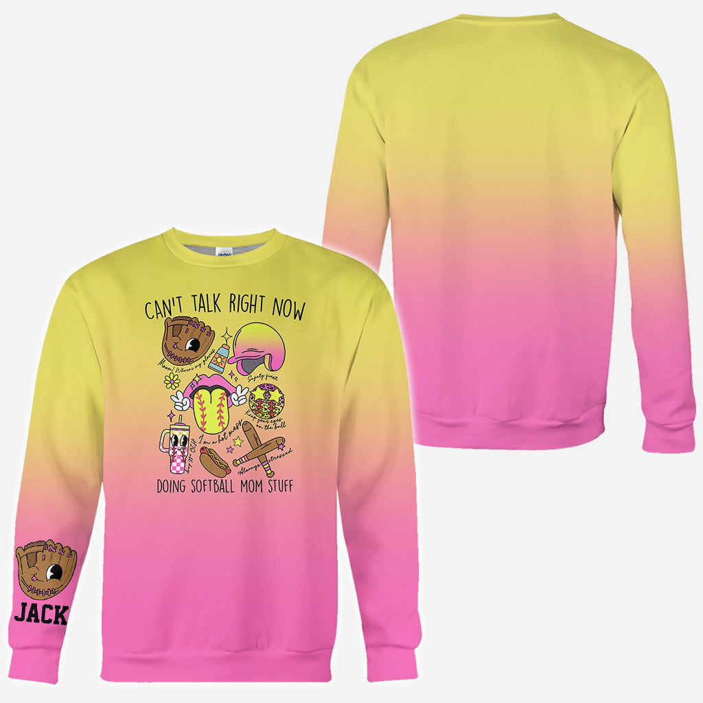 Softball-Mama-Artikel – Personalisiertes Softball-Shirt mit Allover-Print