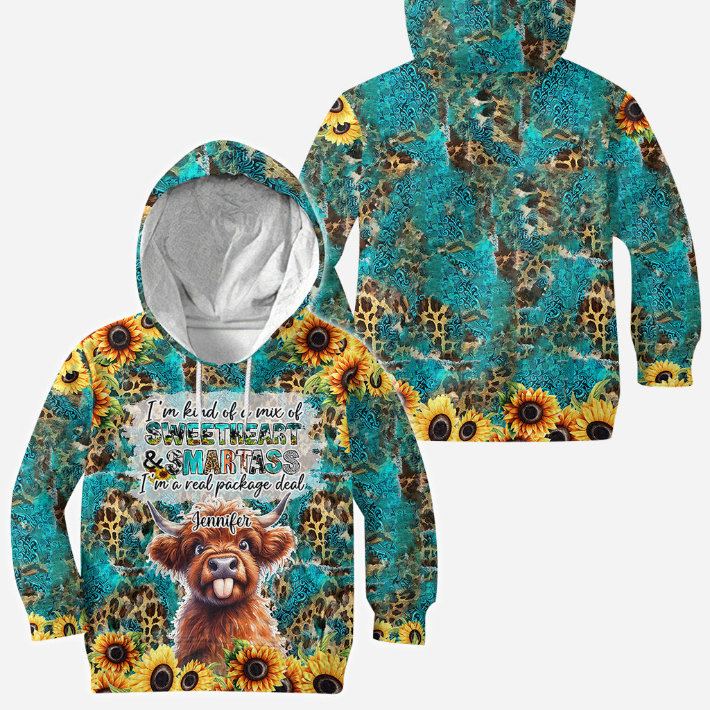 Freches Hochlandrind - Personalisiertes Allover-Shirt