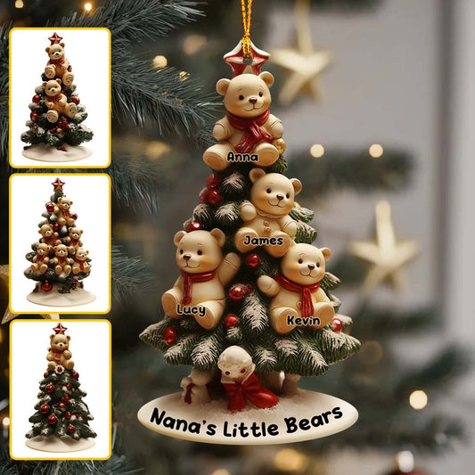 Kleine Bären – Personalisierter Oma-Weihnachtsbaumschmuck