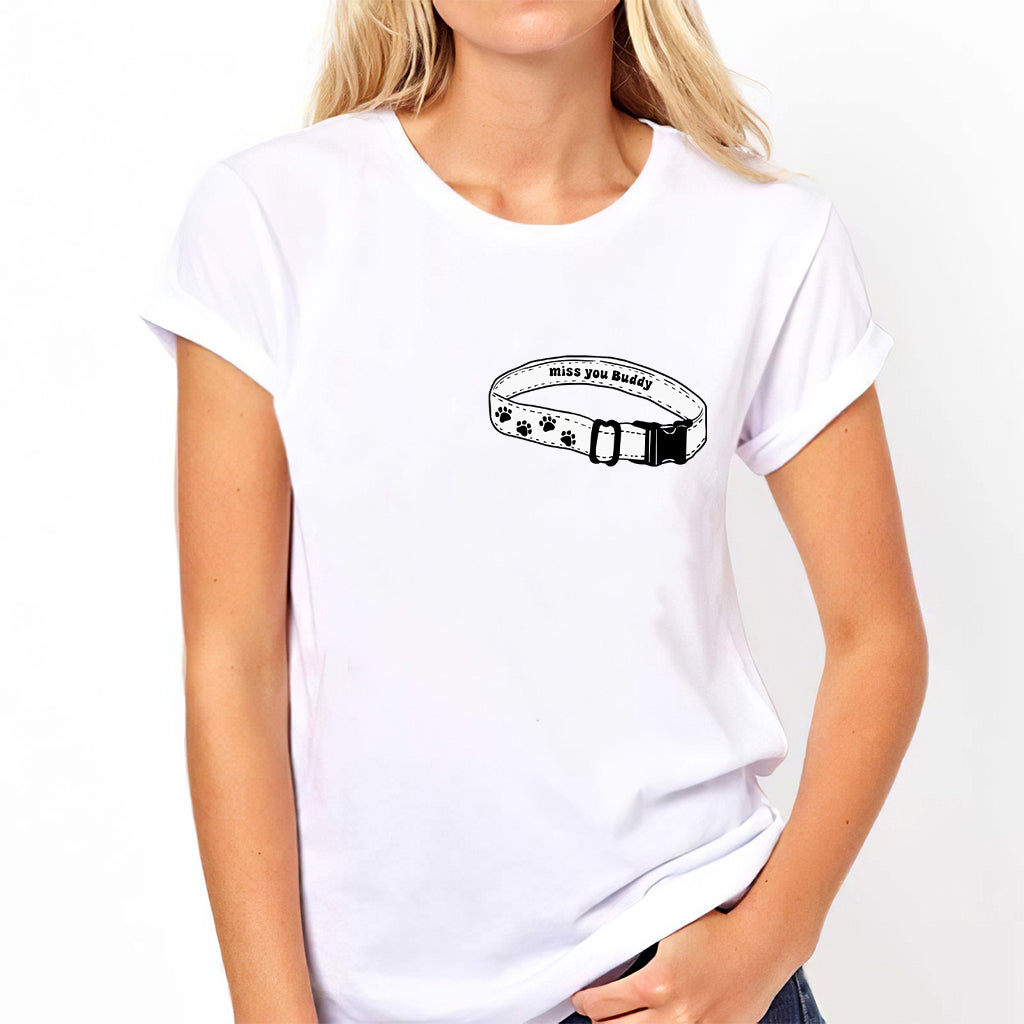 Ich vermisse dich Halsband – Personalisiertes Hunde-T-Shirt und Hoodie