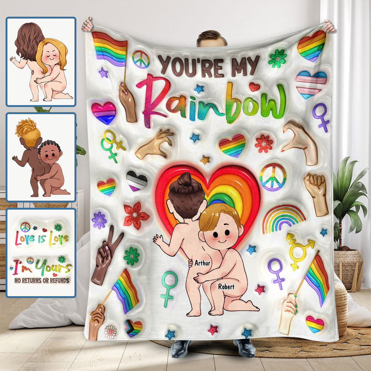 Partner in Crime – Personalisierte LGBT-Unterstützungsdecke