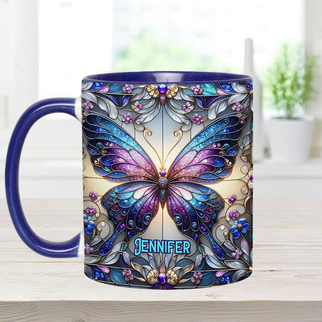 Wunderschöner Schmetterling – personalisierte Tasse mit Schmetterlingsmotiv