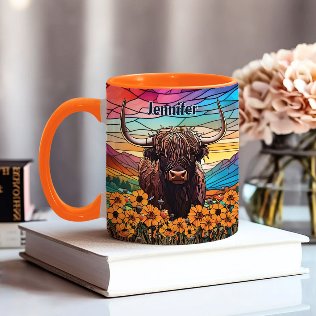 Love Highland Cow - Personalized Accent Mug