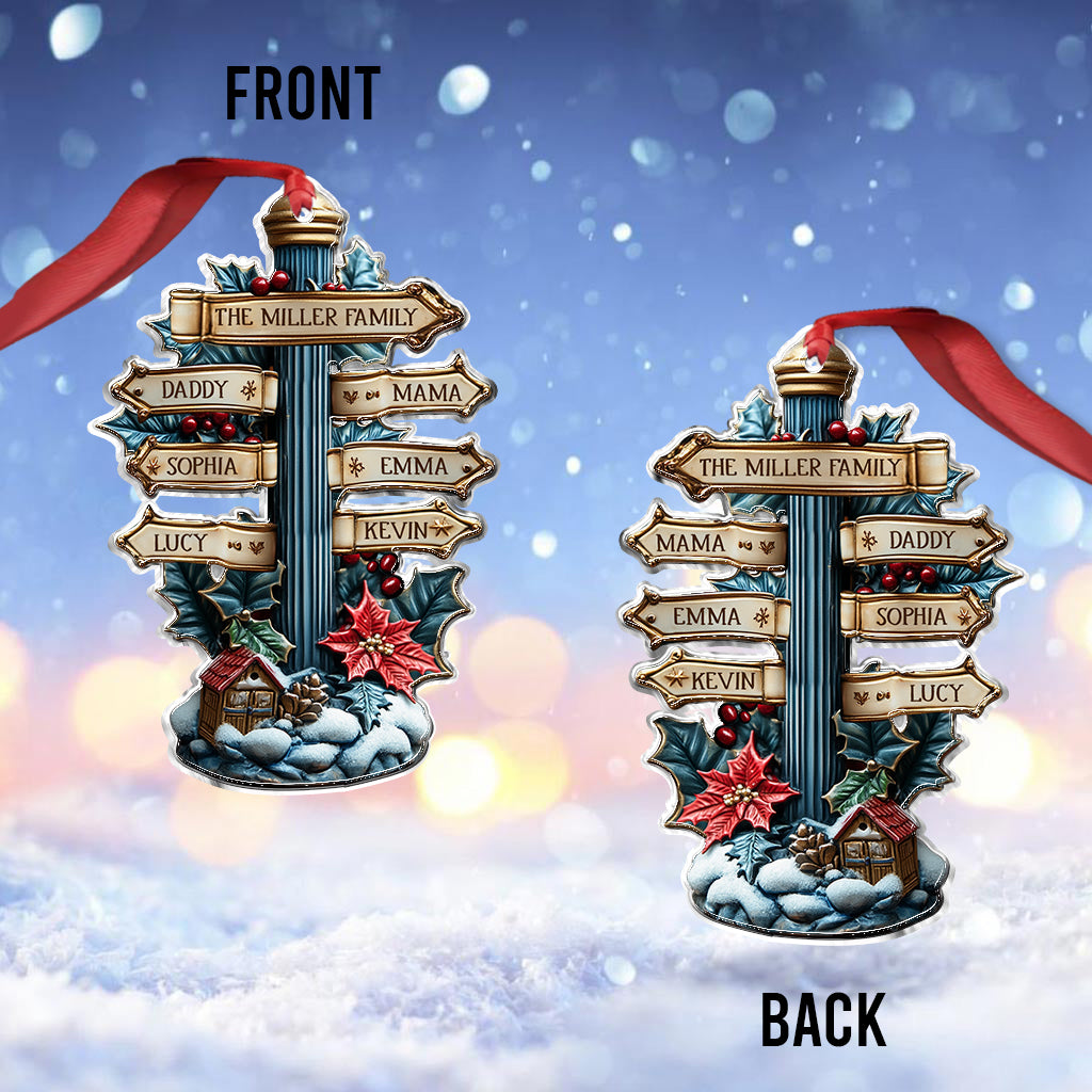 Die Freude an Weihnachten ist die Familie – Personalisierter, individuell geformter Weihnachtsschmuck in Familienform