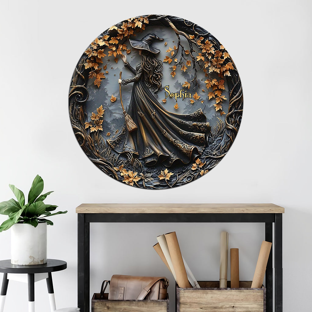 Wunderschöne Hexe – personalisiertes Hexen-Metallschild