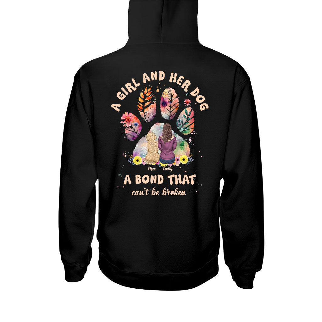A Girl And Her Gog A Bond That Can't Be Broken - Personalized Dog T-shirt and Hoodie