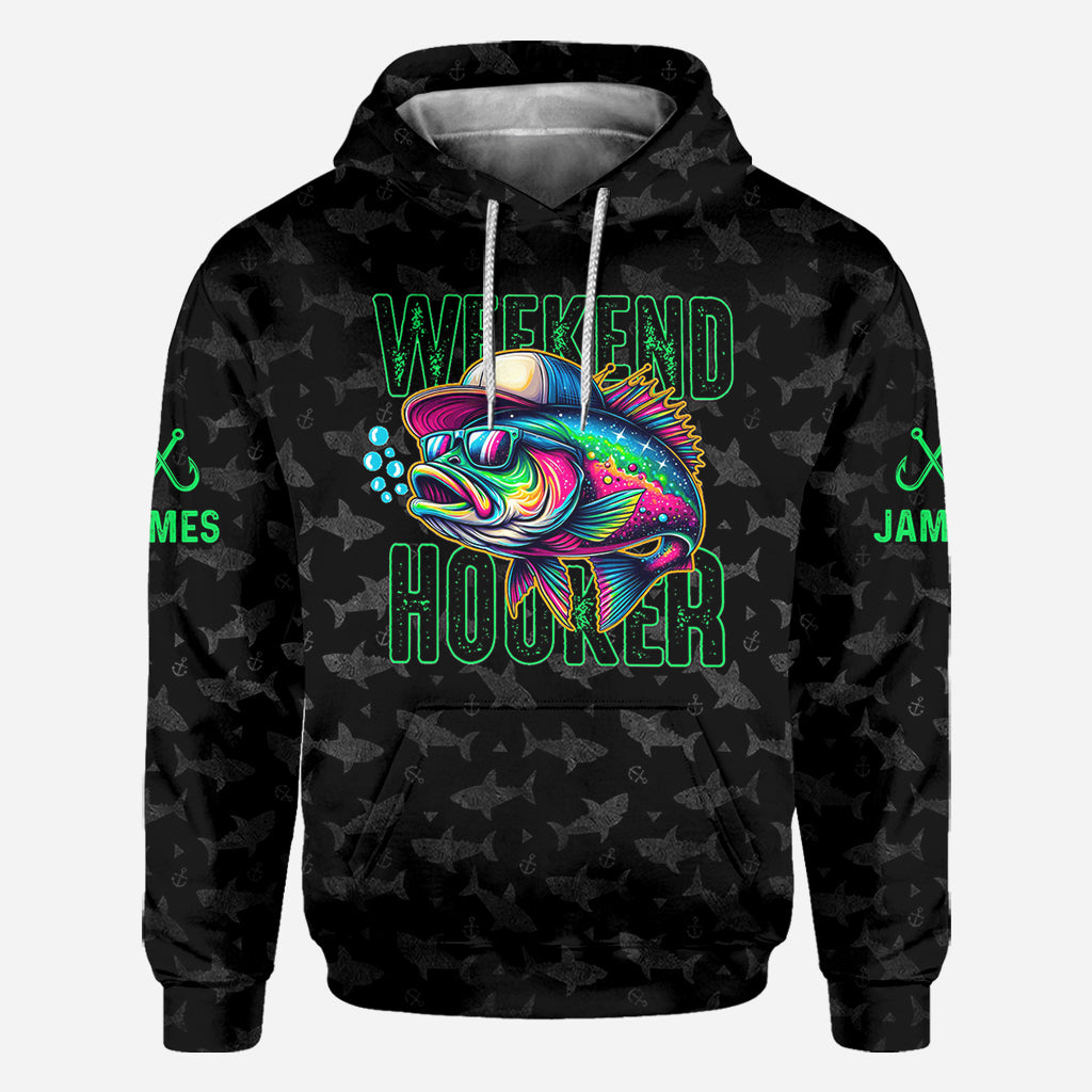 Weekend Hooker – Personalisiertes Angelshirt