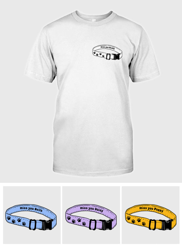 Ich vermisse dich Halsband – Personalisiertes Hunde-T-Shirt und Hoodie