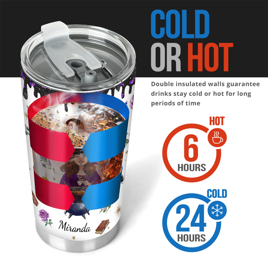 This Witch Need Coffee Before Any Hocus Pocus - Personalized Witch Tumbler