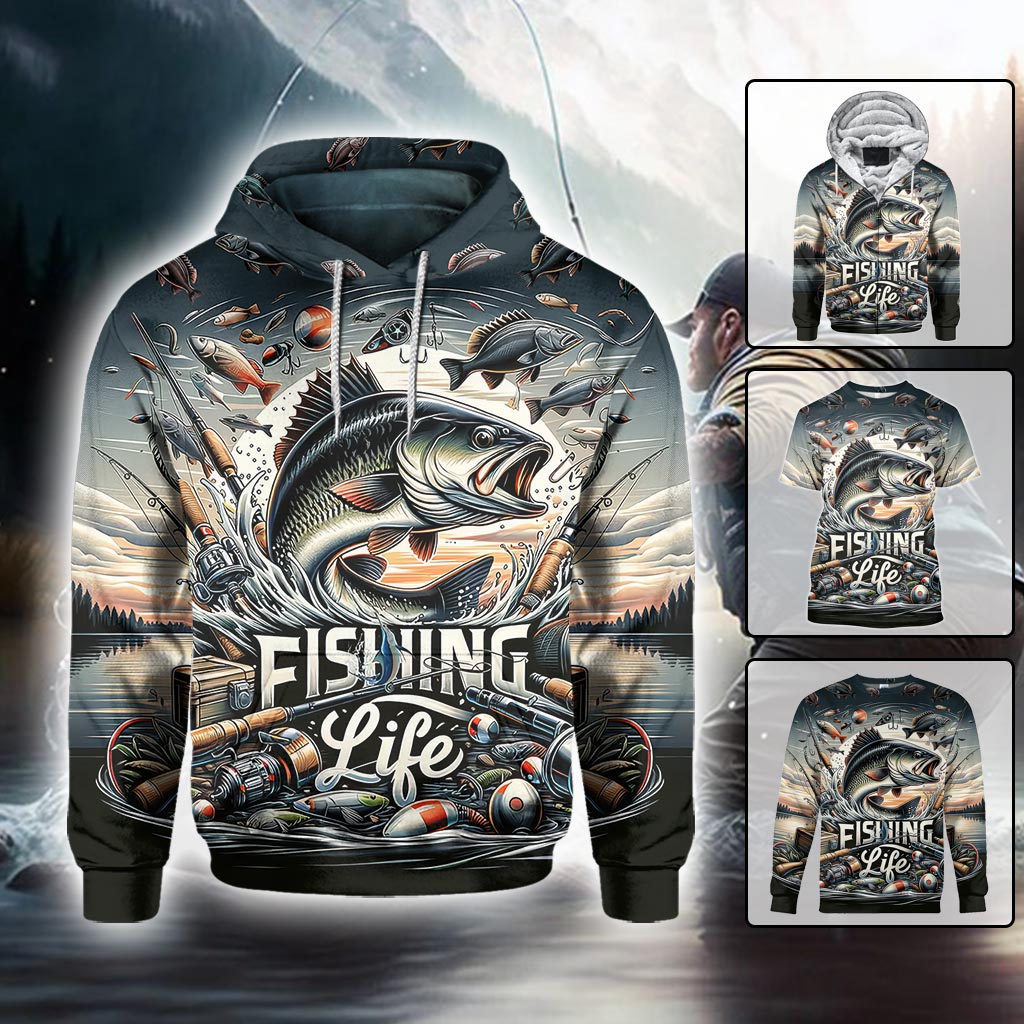 Fishing Life - Fishing All Over Shirt