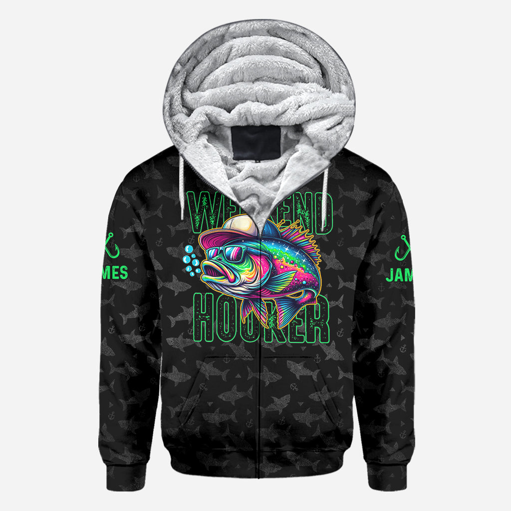 Weekend Hooker – Personalisiertes Angelshirt
