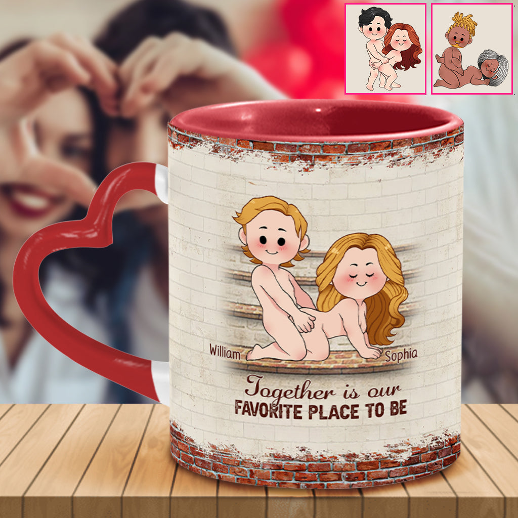 Ich liebe dich – Personalisierte Tasse mit Herzgriff für Paare