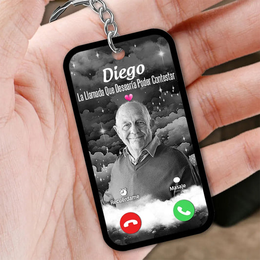 La Llamada Que Desearía Poder Contestar - Personalized Memorial Keychain