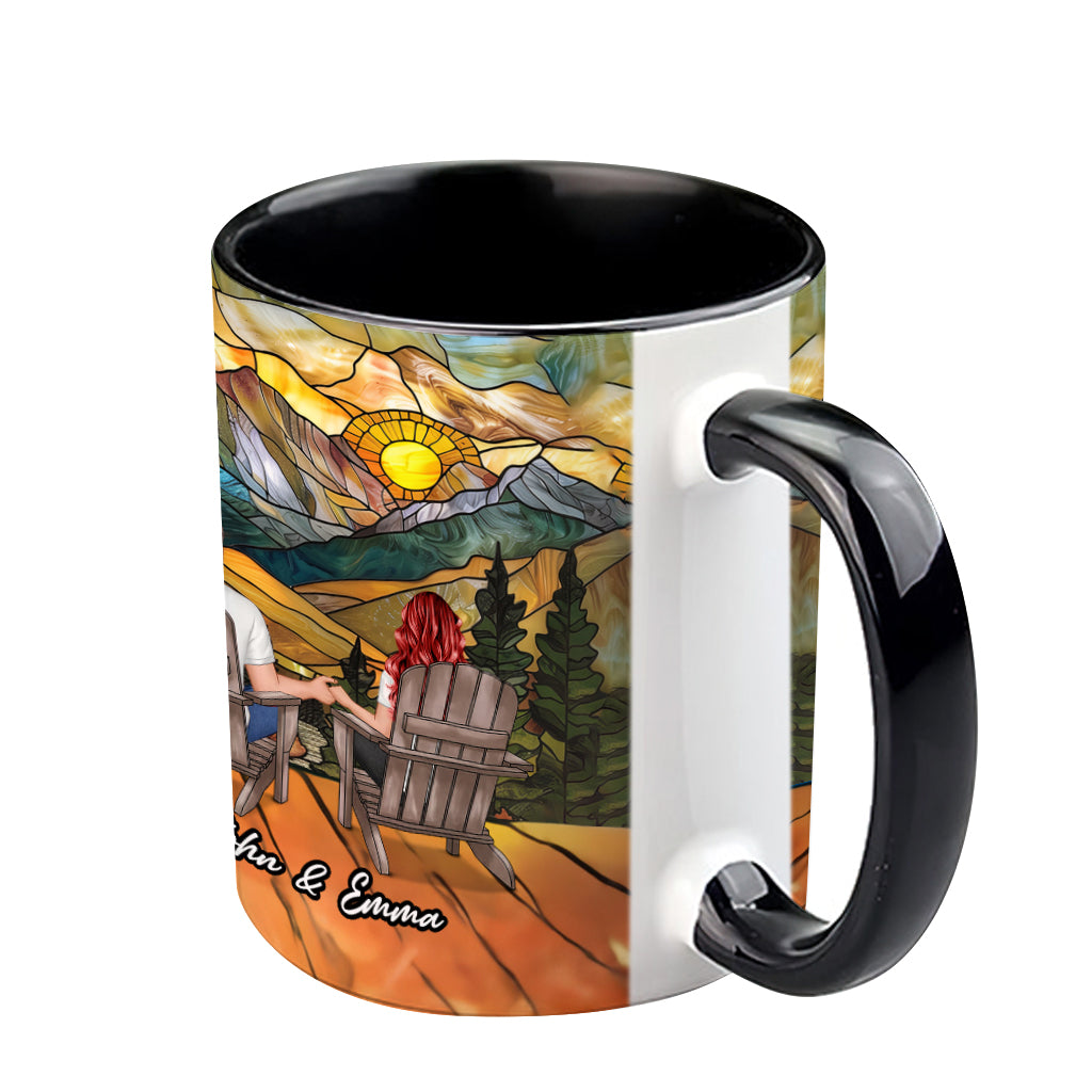 „Du und ich, wir schaffen das“ – personalisierte Tasse für Paare