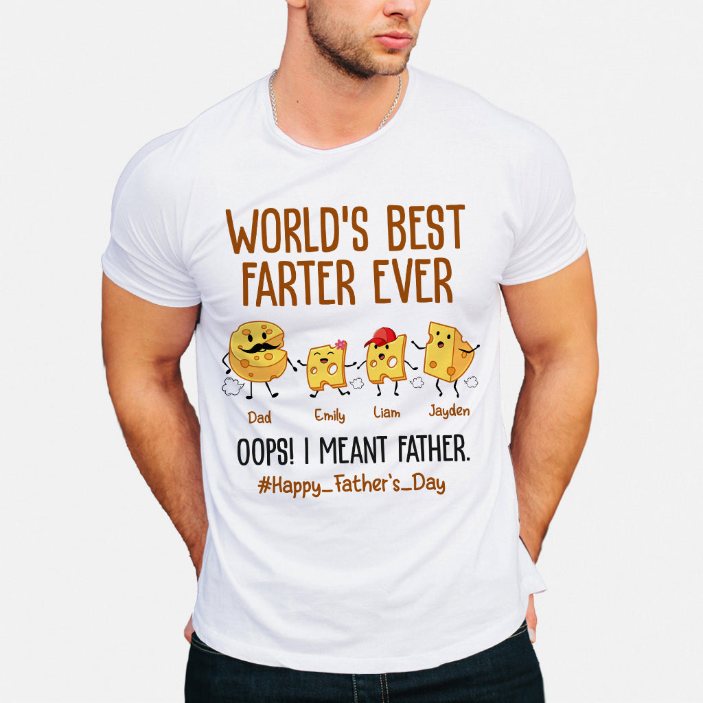 Der beste Furzer der Welt – Lustiger Käse – Personalisiertes Vater-T-Shirt und Hoodie
