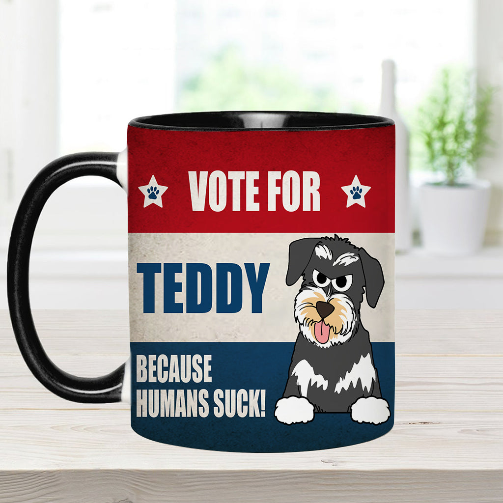 Vote For My Fur Baby - Personalized Dog Accent Mug