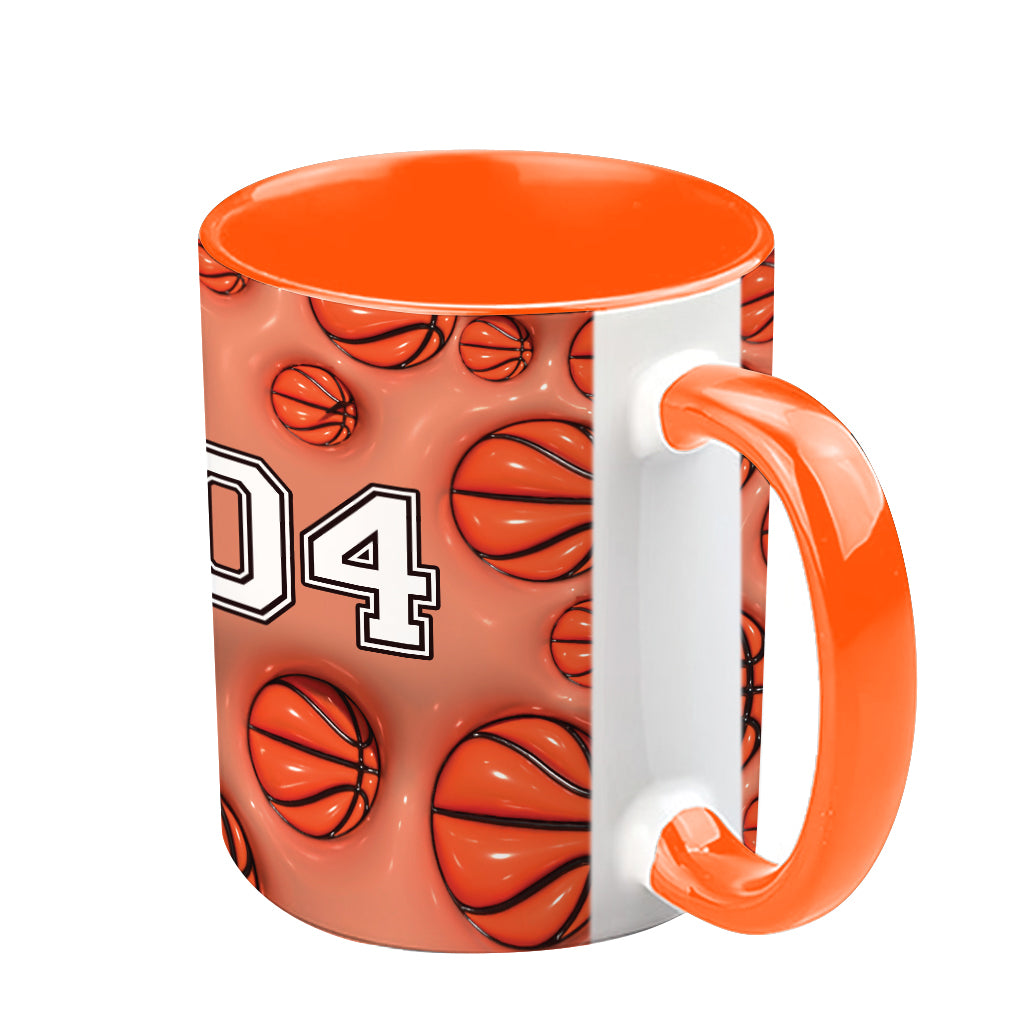 Personalisierte Tasse mit Basketballmotiv für Basketballfans