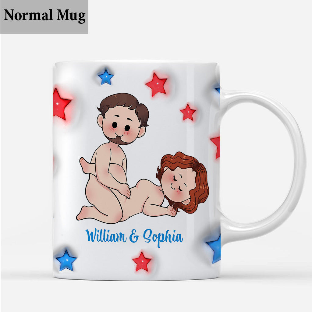 Ich mag, wie er es knallt. Ich mag, wie sie explodiert. 4. Juli – Personalisierte Pärchentasse