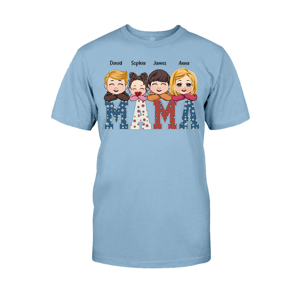 Amerikanische Mama – Beliebiger Titel, Vintage-Retro-Stil – Personalisiertes Mutter-T-Shirt und Hoodie
