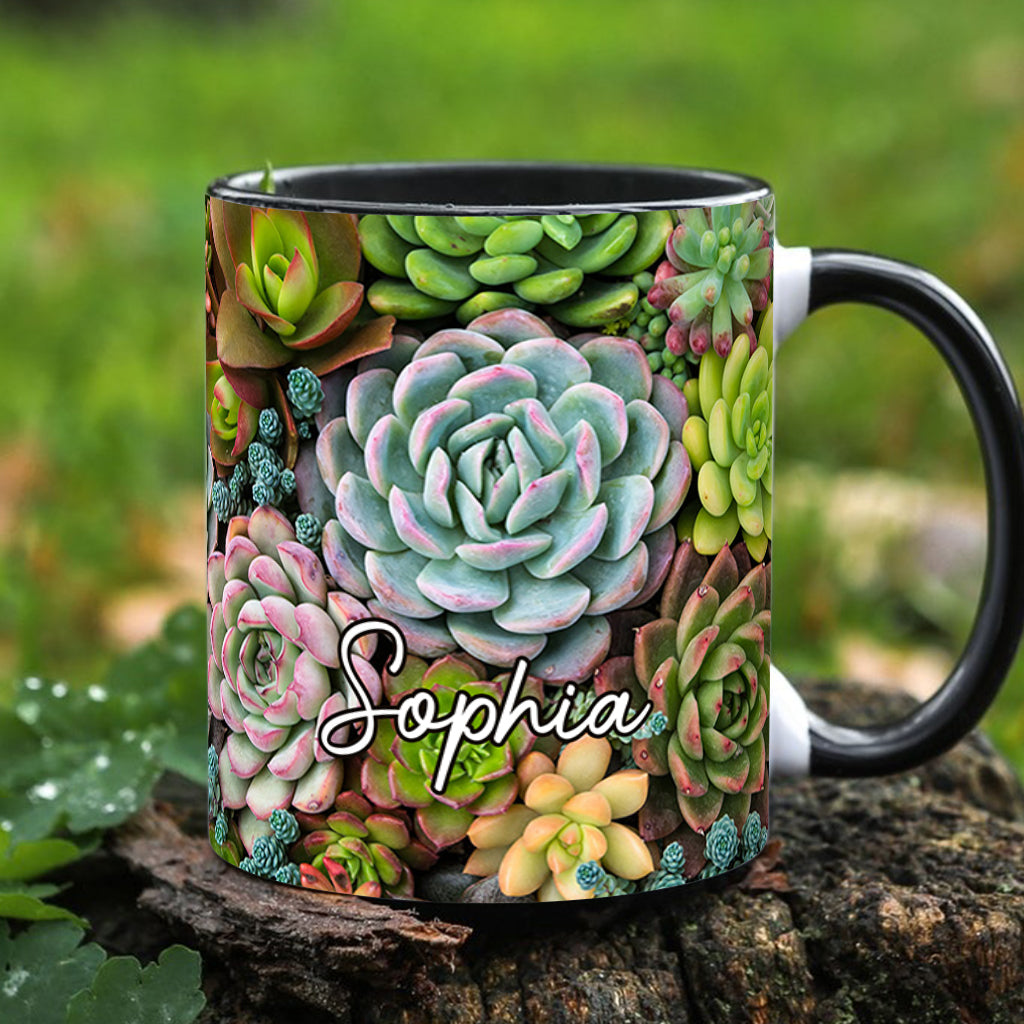 Wunderschöne Kakteen und Sukkulenten – personalisierte Kaktus-Tasse