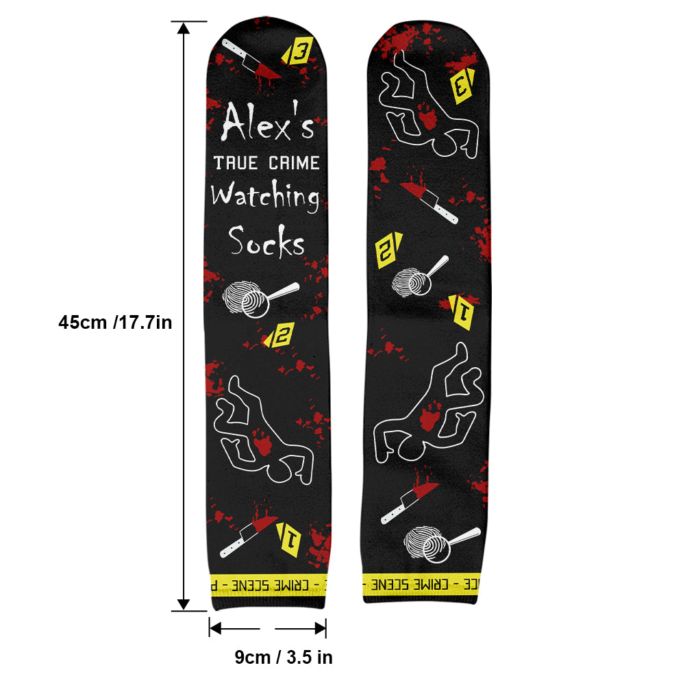 This Is My True Crime Watching Socks - Personalized Socks