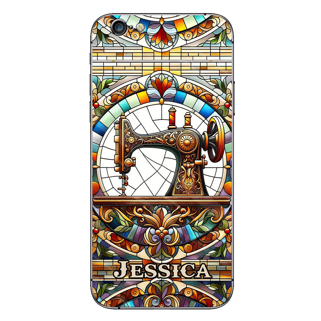 Bunte Nähmaschine – Personalisierte Näh-Handyhülle