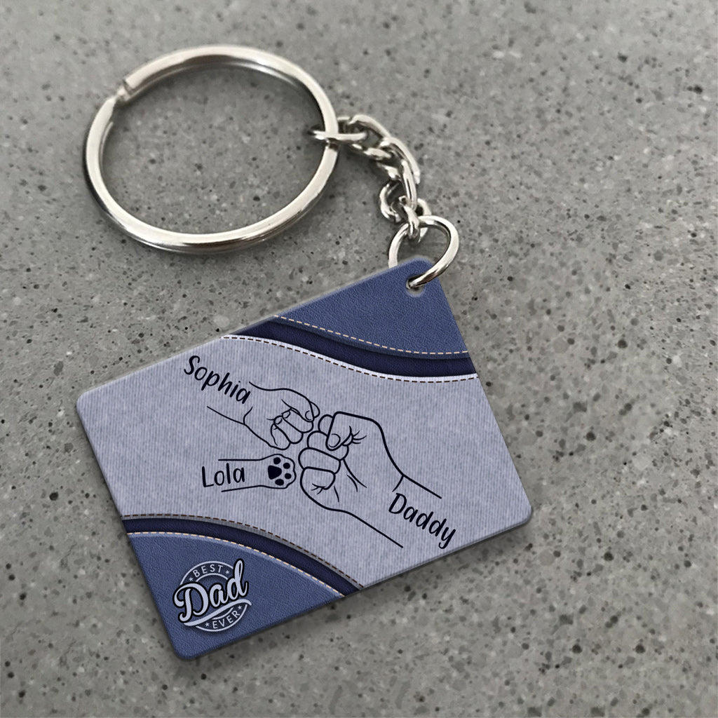 Der beste Hunde-Papa aller Zeiten – Personalisierter Papa-Schlüsselanhänger