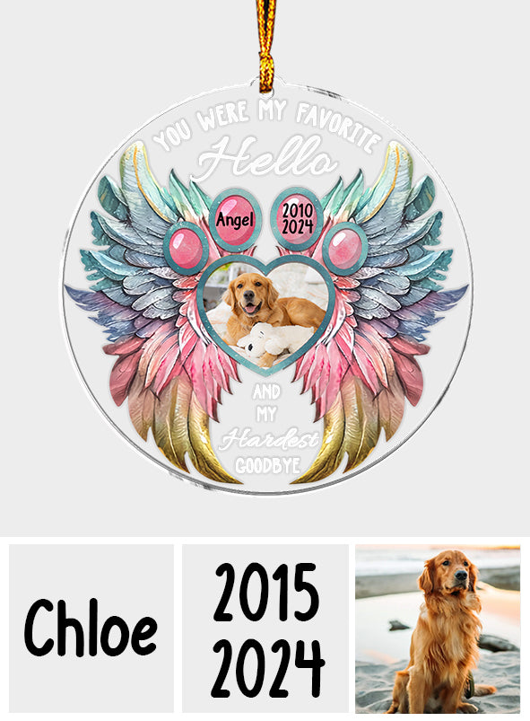 Du warst mein Liebling, mein schwerster Abschied – personalisierter Hunde-Anhänger in individueller Form