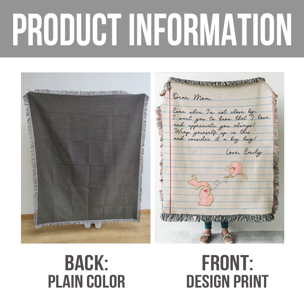 Liebe Mama, Brief – Personalisierte Mutterdecke