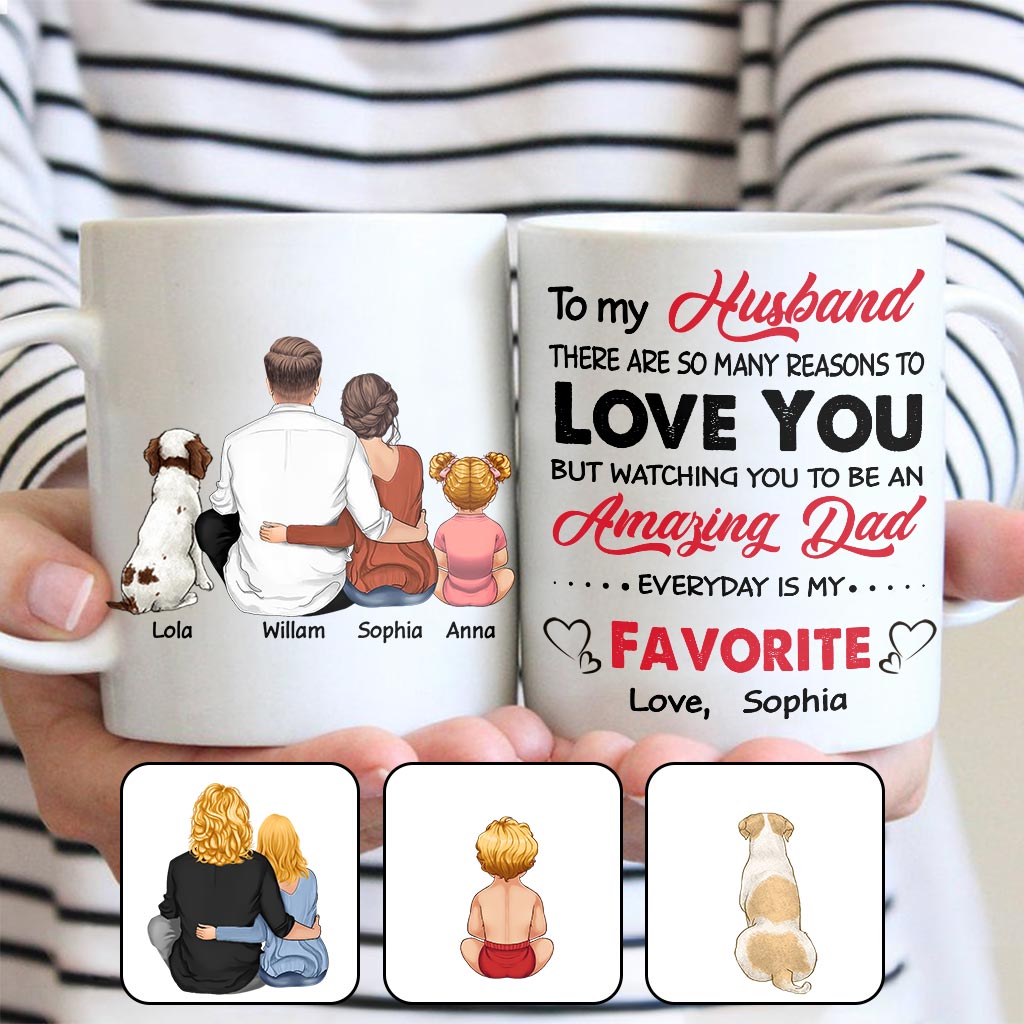 Es gibt so viele Gründe, dich zu lieben – personalisierte Tasse für Paare