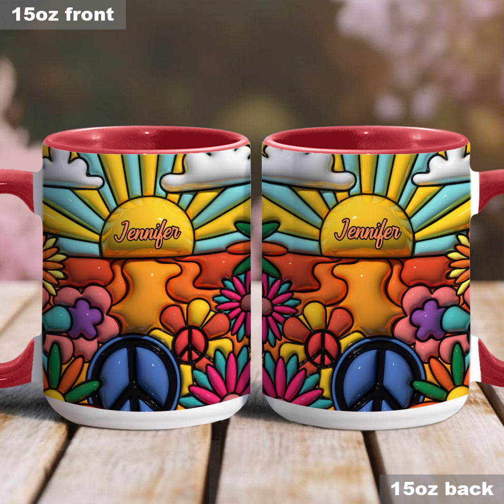Hippie Soul – Personalisierte Tasse mit Hippie-Akzent