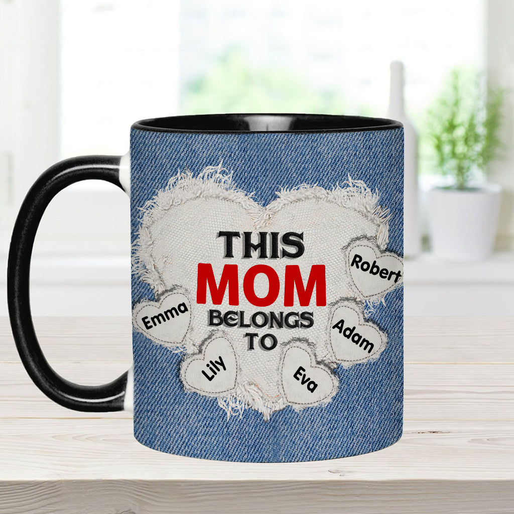 This Mom Belongs To - Personalized Mother Accent Mug