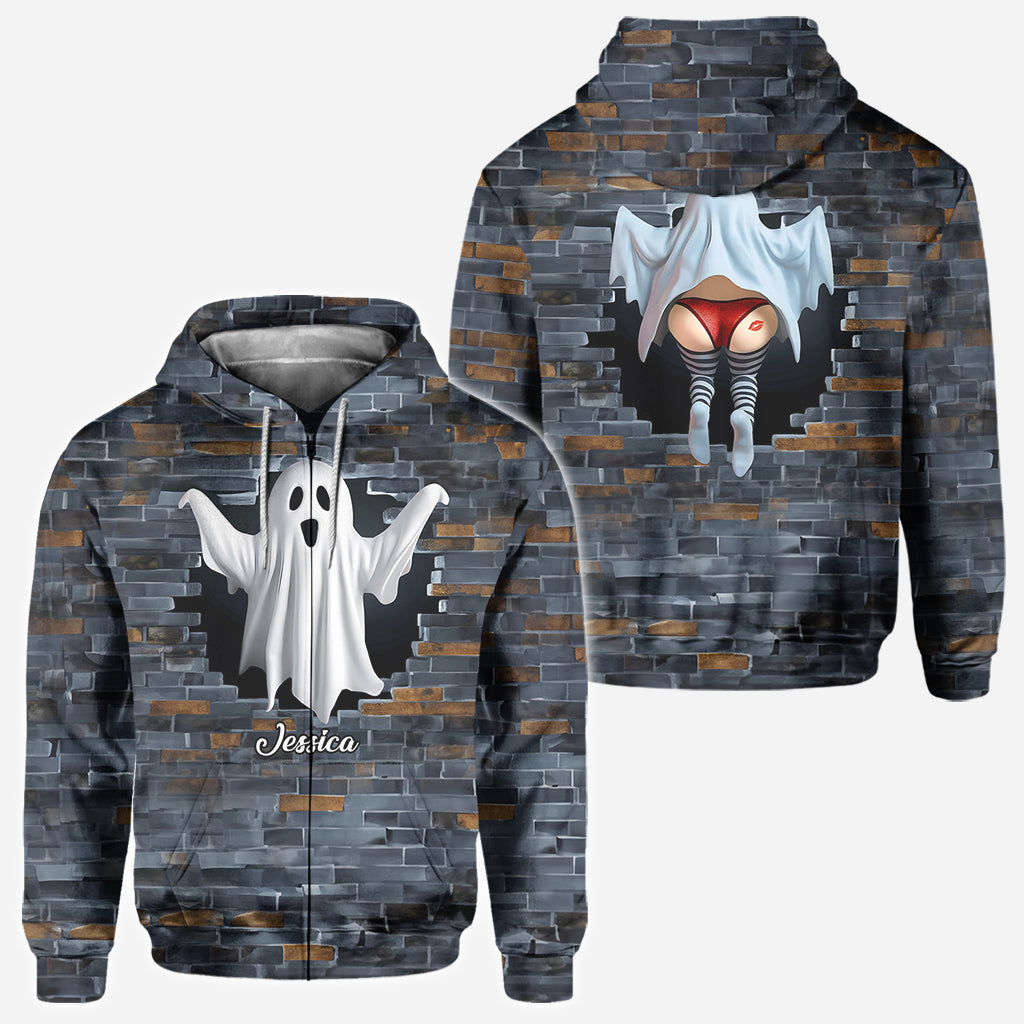 Lustiges Geisterpaar - Personalisiertes T-Shirt mit Pärchenmotiv