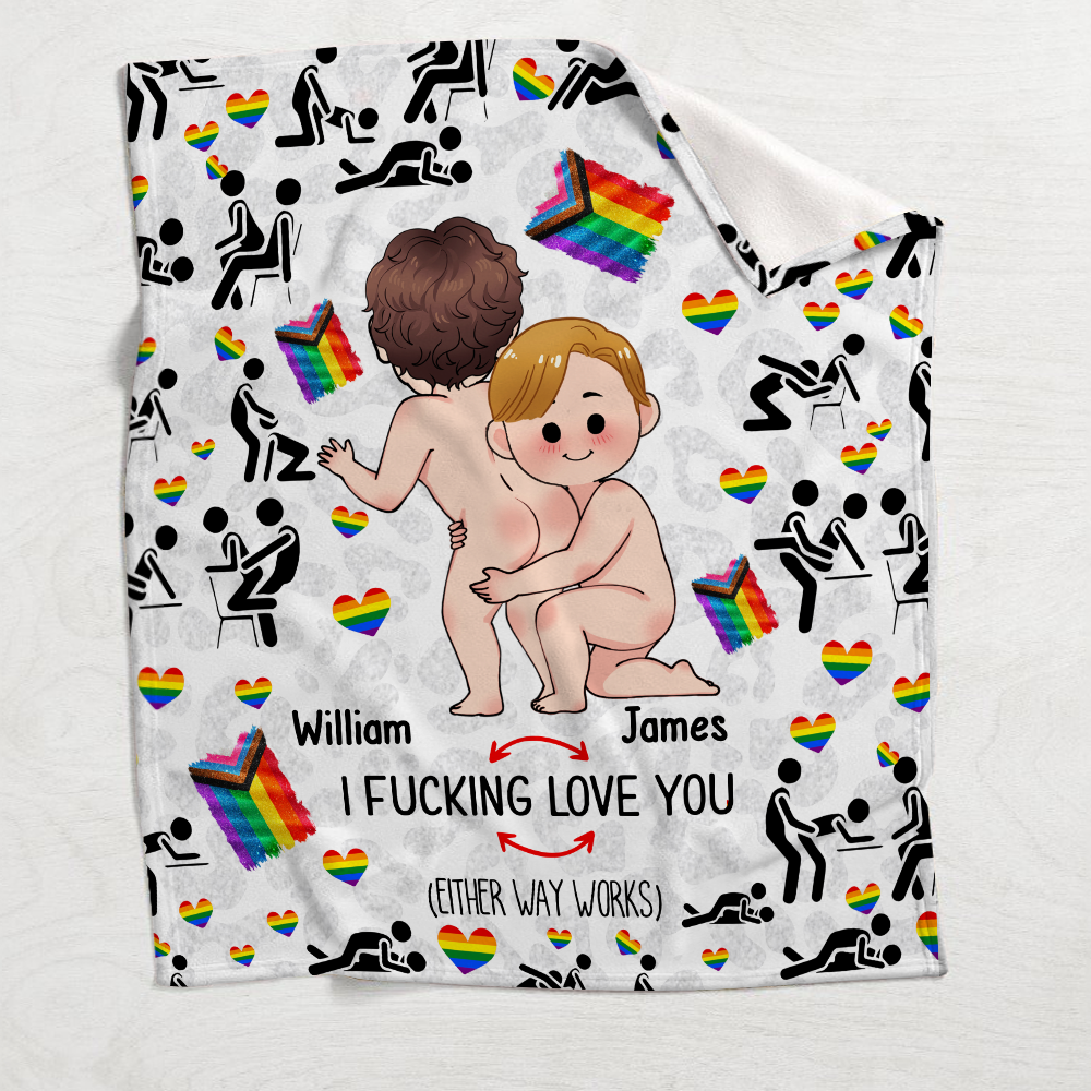 Ich liebe dich – Personalisierte LGBT-Unterstützungsdecke