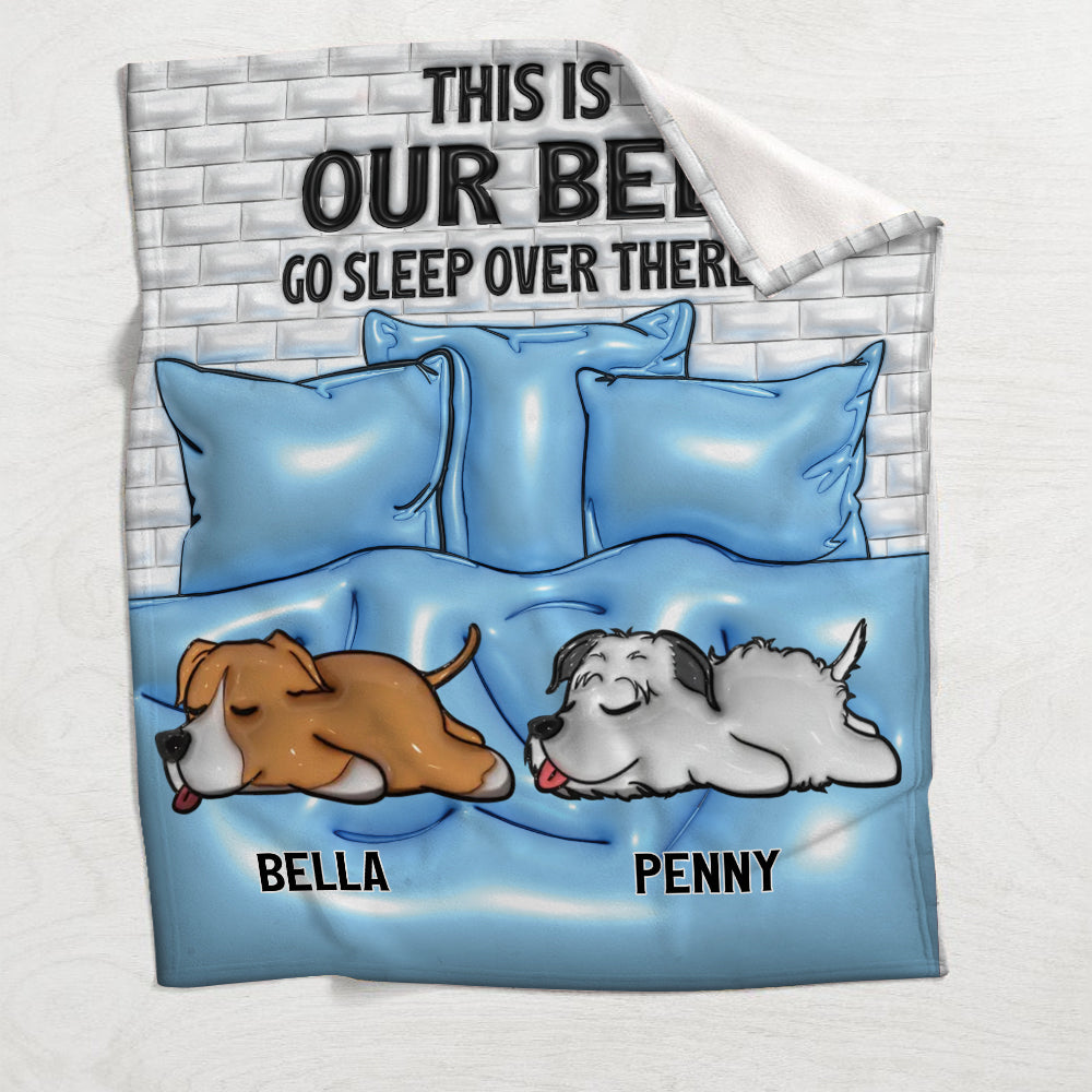 Das ist mein Bett – personalisierte Hundedecke