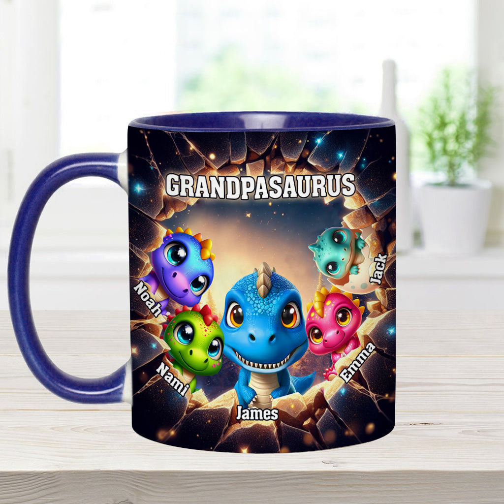Grandpasaurus - Personalized Grandpa Accent Mug