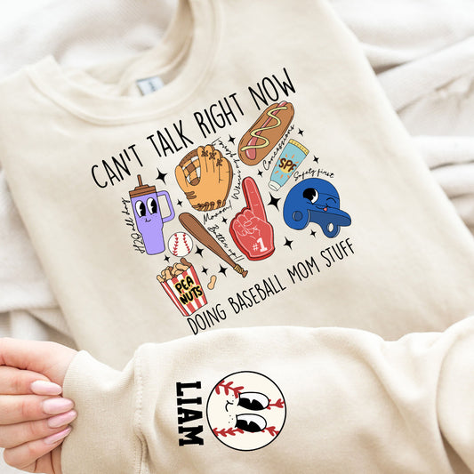 Baseball-Mama-Artikel – Personalisiertes Baseball-Shirt mit Allover-Print