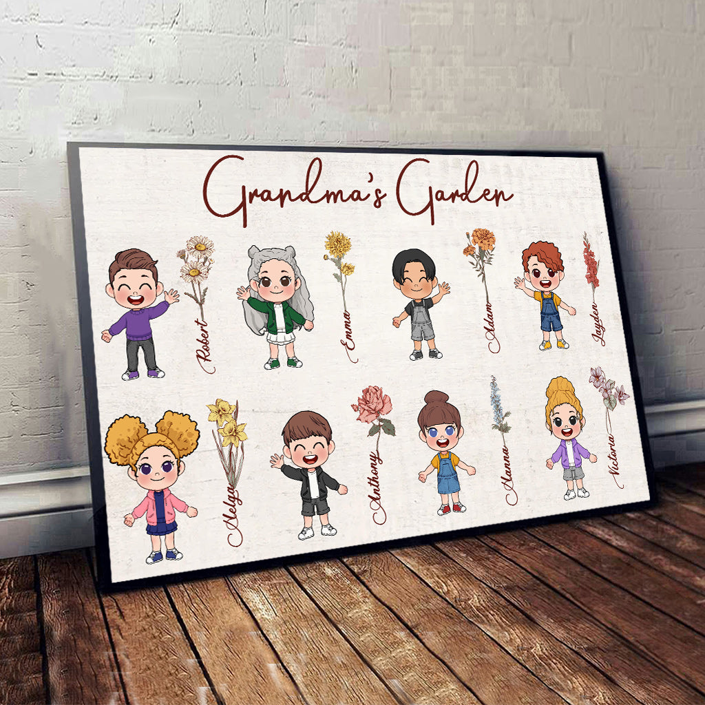 Omas Garten – Personalisierte Leinwand und Poster für Oma